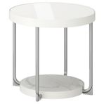 IKEA FRÖTORP yan sehpa beyaz-krom kaplama - 30622093