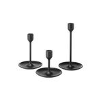IKEA FULLTALIG 3'lü şamdan, siyah