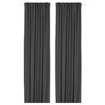 IKEA GINSTMOTT fon perde/2 kanat koyu gri - 50597177