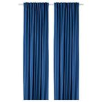 IKEA GINSTMOTT fon perde/2 kanat koyu mavi - 80597190