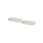 IKEA Gladelıg Tabak Seti, Gri Renk 20x13 cm, 2 Adet Servis-Sunum Tabağı Stoneware