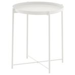 IKEA Gladom Beyaz 45x53 cm Tepsili Sehpa