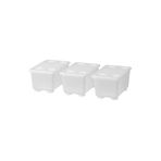 Ikea Glis Kapaklı Kutu, Şeffaf 17X10 Cm 3 Parça, Şeffaf