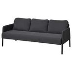 IKEA GLOSTAD 3'lü kanepe knisa koyu gri - 40573285