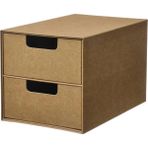 IKEA Gärdesgård Çekmeceli Kutu, Natürel, 16X25 Cm, 2 Çekmeceli