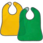 Ikea Grönfınk 2 Adet Mama Önlüğü, Yeşil-Sarı, %100 Geri Dönüştürülmüş Polyester, Hassas Ciltler İçin - Yeşil - Sarı