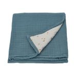 IKEA Guldvavare Bebek Battaniyesi Mavi Beyaz 80 x 100 cm - Mavi - Beyaz