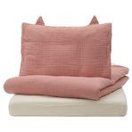 IKEA GULDVAVARE bebek nevresim takımı uçuk pembe-bej - 30588584