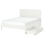 IKEA GULLABERG/LURÖY çift kişilik karyola beyaz - 59614709