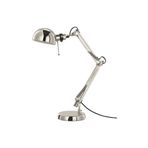 IKEA Gümüş FORSÅ nikelaj kaplama 35 cm çalışma lambası 35 cm Kablolu E14 Ayarlanabilir Boyut Çelik