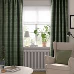 IKEA HAGGVECKMAL karartma perde/2 kanat koyu yeşil - 00569110