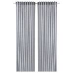 IKEA HANNALILL fon perde/2 kanat koyu mavi - 20498452