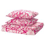 IKEA HARLIR çift kişilik nevresim seti beyaz-pembe - 50626052