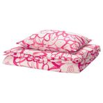 IKEA HARLIR tek kişilik nevresim seti beyaz-pembe - 20626063