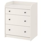 IKEA HAUGA 3 çekmeceli şifonyer beyaz - 20581521