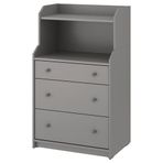 IKEA HAUGA 3 çekmeceli şifonyer gri - 30581525