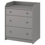 IKEA HAUGA 3 çekmeceli şifonyer gri - 80581518