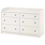 IKEA HAUGA 6 çekmeceli şifonyer beyaz - 00581536