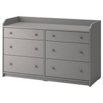 IKEA HAUGA 6 çekmeceli şifonyer gri - 70581533