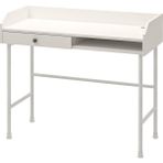 Ikea Hauga Çalışma Masası 100 x 84 cm Beyaz Çekmeceli Çok Yönlü Kullanım