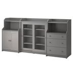 IKEA HAUGA dolap kombinasyonu gri - 19612076