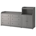 IKEA HAUGA dolap kombinasyonu gri - 39575577