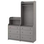 IKEA HAUGA dolap kombinasyonu gri - 49611443