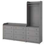 IKEA HAUGA dolap kombinasyonu gri - 59611447