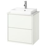 IKEA HAVBACK/TOLKEN/ORRSJÖN lavabo dolabı kombinasyonu beyaz-beyaz mermer görünüm - 69521045