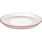 Ikea Havsgadda Tatlı Tabağı Şerit Deseni-Pembe 21 cm