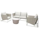 IKEA HAVSTEN/LAGASKAR bahçe oturma grubu bej - 99495078