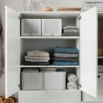 IKEA HEMMAFIXARE ayakkabı kutusu beyaz-gri