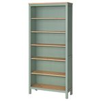 IKEA HEMNES kitaplık gri-yeşil-açık kahverengi - 40596159