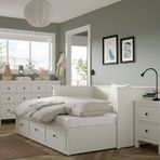 IKEA HEMNES yatak odası seti beyaz vernik - 29483427
