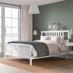 IKEA HEMNES/LINDBADEN çift kişilik karyola beyaz vernik - 09494912