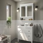 IKEA HEMNES/RUTSJÖN lavabo dolabı kombinasyonu beyaz - 29537642
