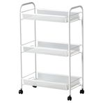 Ikea Hornavan Tekerlekli Servis Arabasi - Sehpasi - Metal / Beyaz - 26 X 48 X 77 Cm