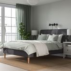 IKEA IDANAS çift kişilik karyola gunnared koyu gri - 20458941