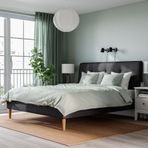 IKEA IDANAS çift kişilik karyola gunnared koyu gri - 90458947
