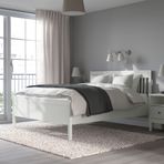 IKEA IDANAS/LINDBADEN çift kişilik karyola beyaz - 29494930