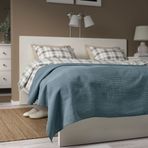 IKEA INDIRA yatak örtüsü koyu gri-mavi - 20582634