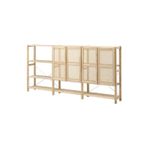 Ikea Ivar, Kapaklı Raf Ünitesi, Çam, 259X30X124 Cm