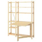 IKEA IVAR katlanır masalı raf ünitesi çam - 69606577