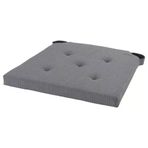 Ikea Justına 35/42X40 Cm Sandalye Minderi Gri Cırt Cırtlı