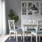 IKEA JUSTINA sandalye minderi gri-mavi - 60567599