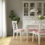 IKEA JUSTINA sandalye minderi pembe-beyaz - 20571640