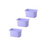 IKEA KALİTELİ 3 Adet Plastik Oyuncak Saklama Kutusu 42x30x23 Cm İkea 3'lü Set Düzenleme Kutusu Lila Kutu