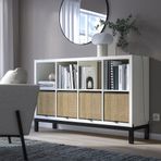 IKEA KALLAX açık raf ünitesi parlak cila beyaz-siyah - 59442690