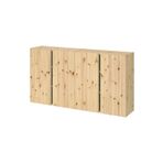 IKEA kapaklı dolap, gri-yeşil, beyaz, çam, 160x30x83 cm