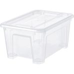 IKEA Kapaklı saklama kutusu 28x20x14 cm şeffaf düzenleyici kutu düzenleme organizer